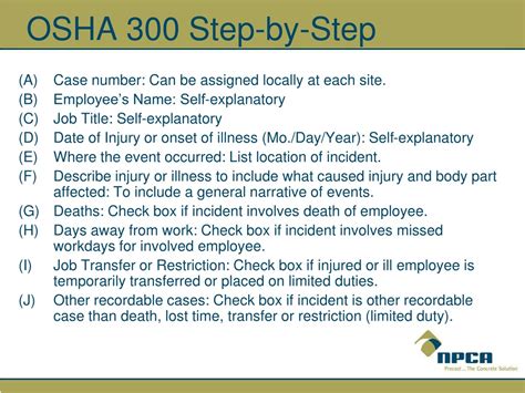 Ppt Managing An Osha 300 Log And Summary Report Powerpoint