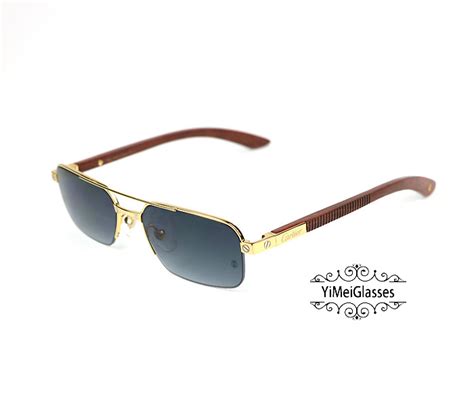 Cartier Wooden Sunglasses Ct6101003 Yimeiglasses