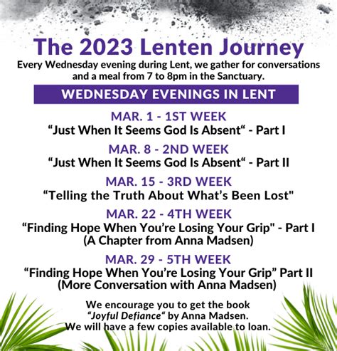 Mt Olive Lutheran Church Of Santa Monica Lenten Journey 2023