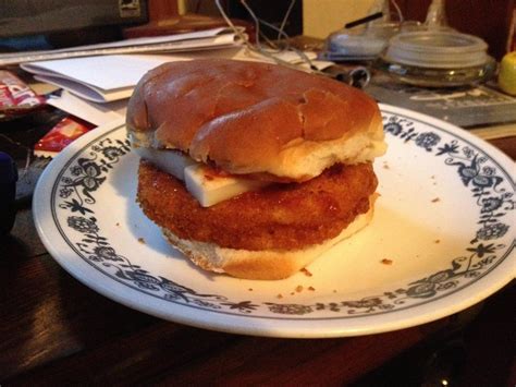 It's so nice to have chicken already cooked and frozen, ready to go. Safeway's cheapest bun, CostCo frozen chicken patty ...