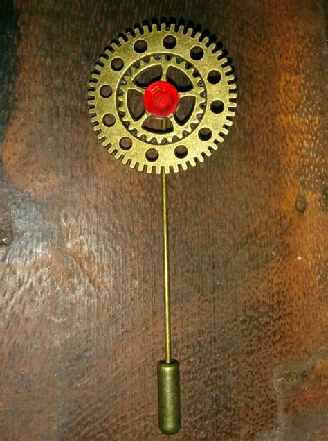 New To Colonialemporium On Etsy Steampunk Stick Pin Mens Brass Gears