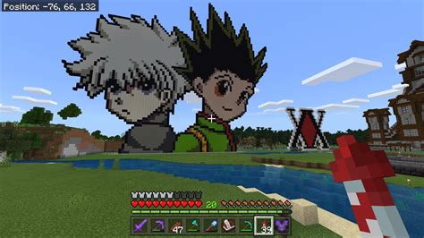 Minecraft Pixel Art Hunter X Hunter Beforehand Youd Just Find The