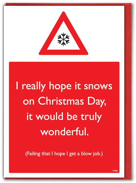Rude Christmas Card Christmas Day Snow By Brainbox Candy