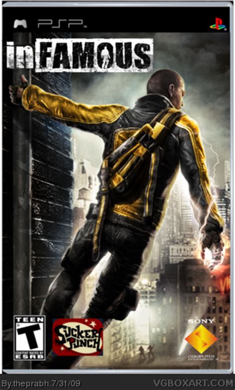 Infamous Psp Box Art Cover By Theprabh