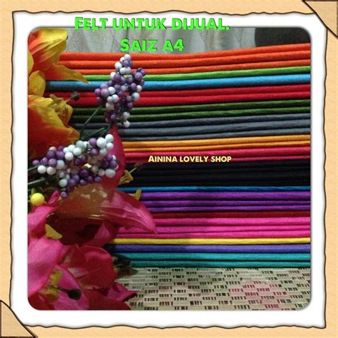 These products are accessible as oem orders and are available as customized packaging. AININA LOVELY SHOP: KAIN FELT / FIBER DAN KIT KRAFTANGAN ...