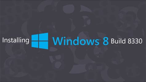 Windows 8 Build 8330 Installation Youtube