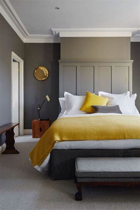 50 Awesome Grey And Yellow Bedroom Ideas24 In 2020 Home Decor