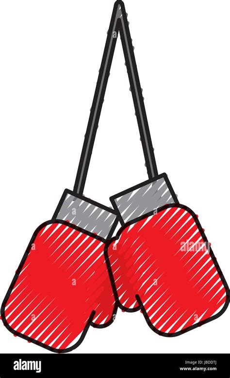 Scribble Hanging Boxing Gloves Stock Vector Image And Art Alamy