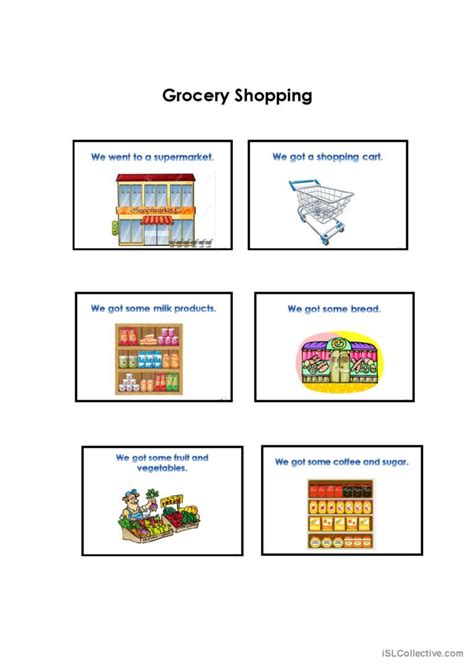 Grocery Shopping English Esl Worksheets Pdf And Doc