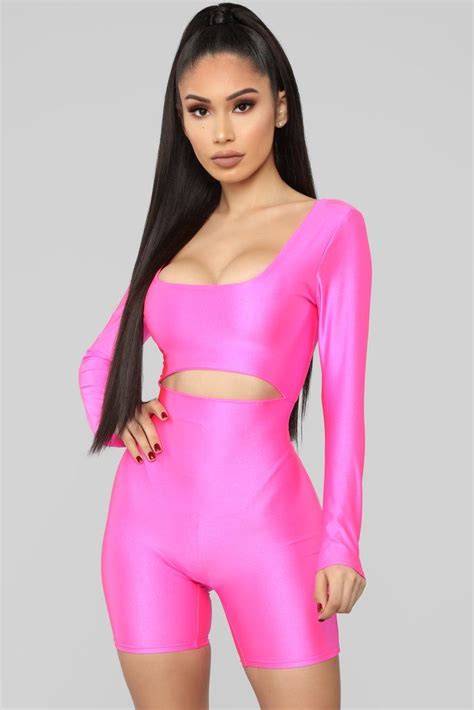 Get To The Point Romper Neon Pink Pink Fashion Cute Fashion Womens