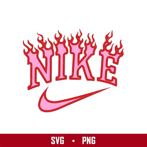 Nike Fire Pink Svg Swoosh Fire Svg Nike Logo Sublimation Inspire Uplift