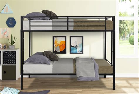 Twin Over Twin Bunk Bed Metal Twin Bunk Bed For Dorm Room