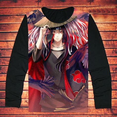 Full Sleeve Uchiha Itachi Printing T Shirt Anime Full Sleeve Naruto