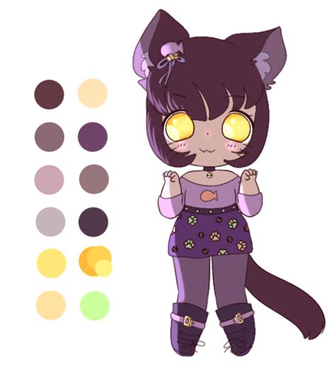 Adoptable Auction Purple Cat Girl Lowered Price By Lynxx Art On