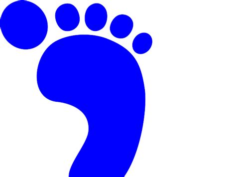 Blue Footprint Right Clip Art At Vector Clip Art Online