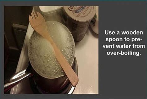Thermodynamics How Can A Wooden Spoon Be Used To Prevent