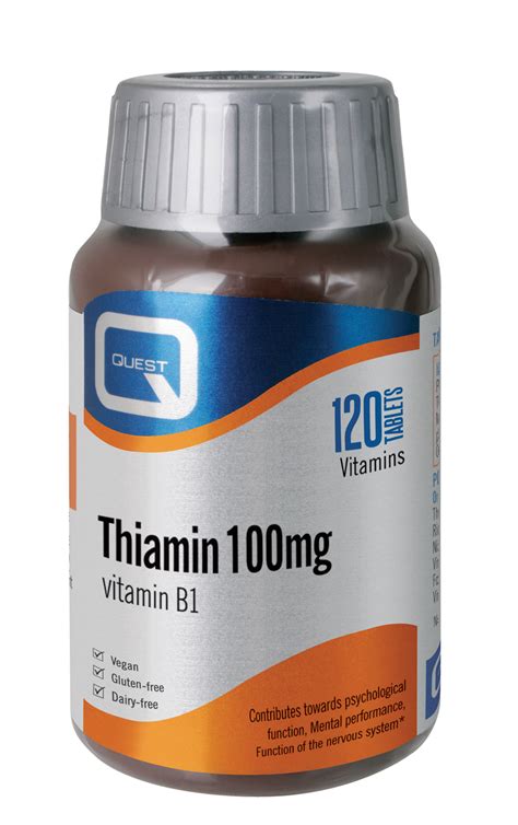 Diet and premalignant lesions of the cervix: Thiamin (Vitamin B1) 100mg 120's: The Natural Dispensary