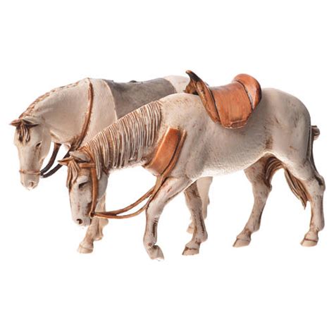 Nativity Scene Horses By Moranduzzo 10cm 2 Pieces Online Sales On