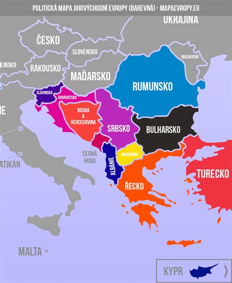 Mapa Jihovýchodní Evropy Politická A Slepá Mapaevropyeu