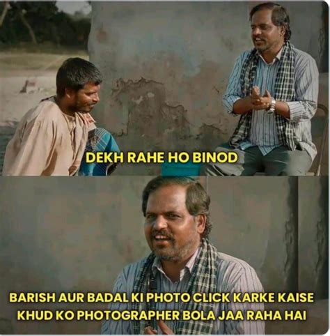 Panchayat 2 Binod And Banrakas Memes Dekh Raha Hai Binod Funny Memes