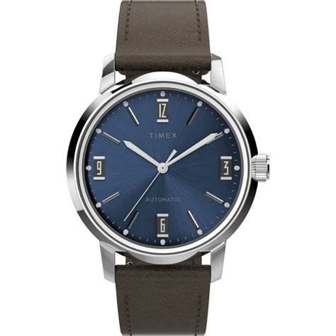 timex men blue analog round stainless steel dial watch tw2v44500u9