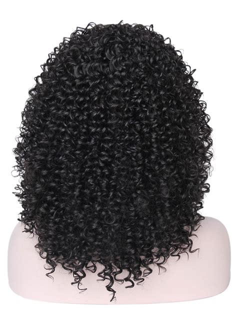 Perruques Afro Américaines De Cheveux Noirs Perruques Synthétiques Afro