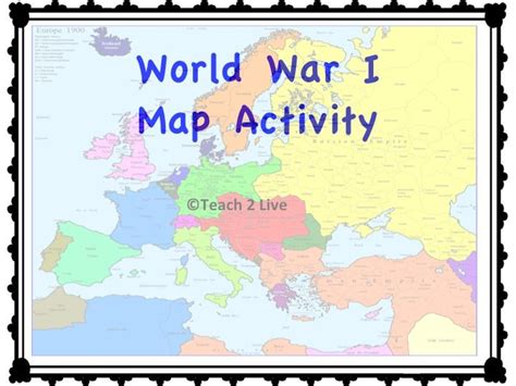 World War I Map Activity In 2020 Map Activities Geogr