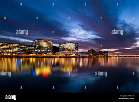 Tempe Town Lake And Downtown Tempe Arizona City Skyline At Sunset