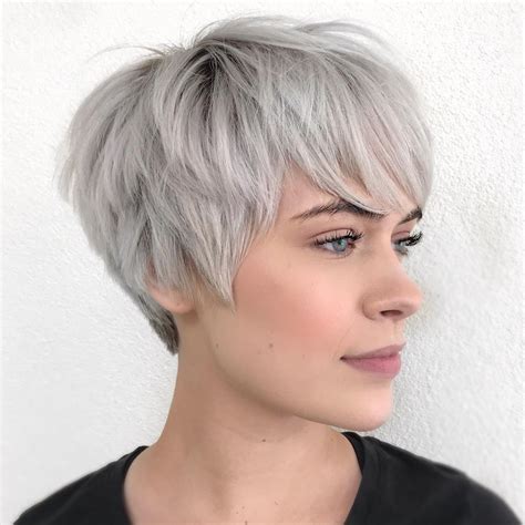 For most, the best men's haircuts and hairstyles for thick hair involve a messy, textured style on top with a short cut on the sides, such a a fade or undercut. 20 Best Ideas of Gray Pixie Haircuts With Messy Crown