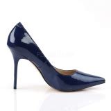 Azul Charol Cm Classique Zapatos De Stilettos Tallas Grandes