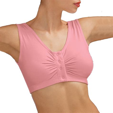 Wide Shoulder Strap Seamless Easy Close Snap Front Bra Collections Etc