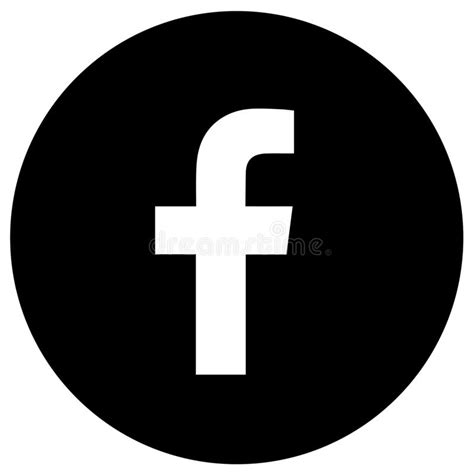 Circle Facebook Logo Black And White Black Splash White F Facebook