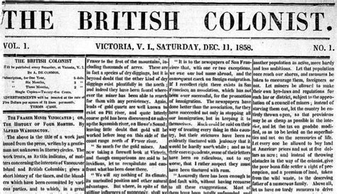 Take A Look At One Of The First Newspapers Ever Published In Victoria