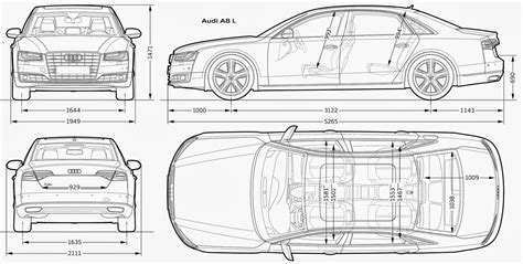 Audi A8 L Blueprint Download Free Blueprint For 3d Modeling