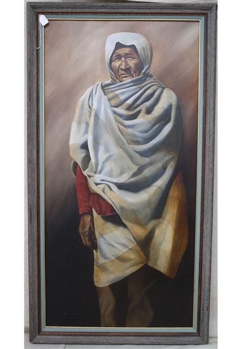 Frank Howell Important Oil Painting Native Portrait