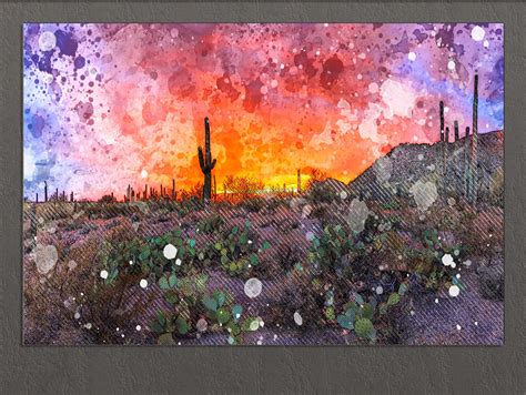Arizona Desert Canvas Print Arizona Wall Art Etsy