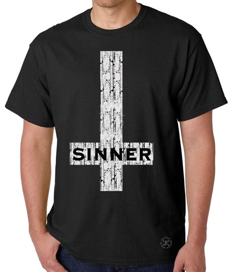 Clothing Shoes And Accessories Sinner Cross T Shirt ~ Upside Down Cross