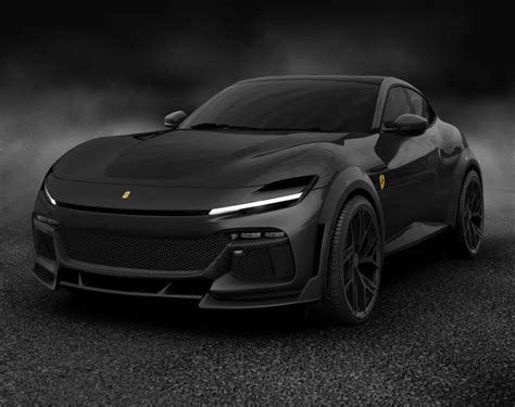 Ferrari Purosangue Black Edition Cgi Mengancam Dominasi Lencana Hitam