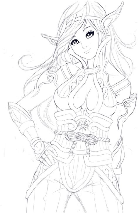 Coloring Pages Of Anime Elf 307 Svg Cut File