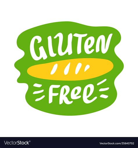 Gluten Free Icon Flat Logo Royalty Free Vector Image