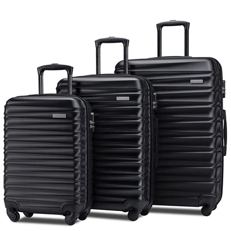 Segmart - 3 Pieces Luggage Sets on Sale, SEGMART Carryon Lightweight Hardshell Suitcase with TSA ...
