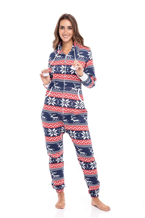 Womens Jumpsuit Unisex Sleepwear Ladies One Piece Non Footed Pajamas