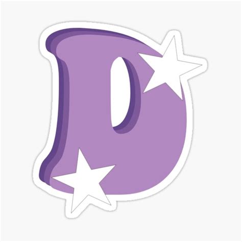 Letter D Initial Purple Sticker Sticker By Stickerbysister Redbubble