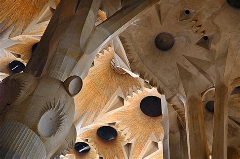 Barcelona Photoblog The Ceiling At Sagrada Familia Cathedral In Barcelona