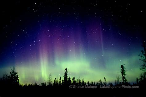 Aurora Borealis Northern Lights In The Upper Peninsula Of Michigan