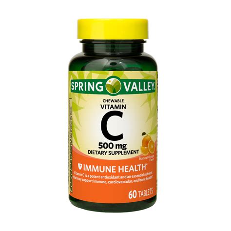 Spring Valley Vitamin C Chewable Tablets Orange Flavor Mg