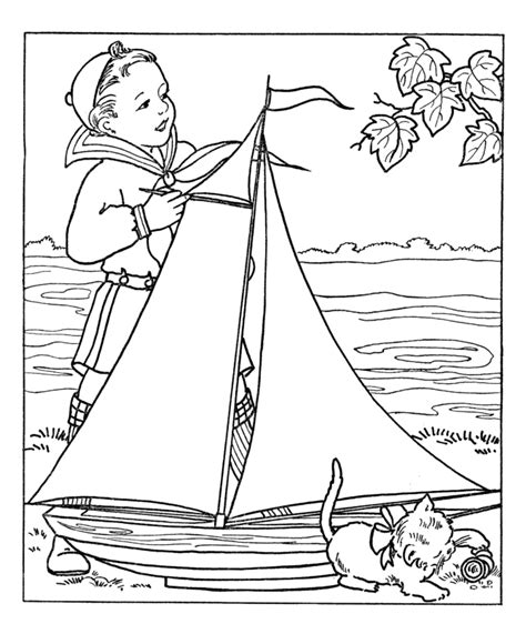 Print, color and enjoy these boys coloring pages! BlueBonkers: Boy Coloring Pages - Model boat sailor boy - Free Printable Kids Coloring Sheets ...