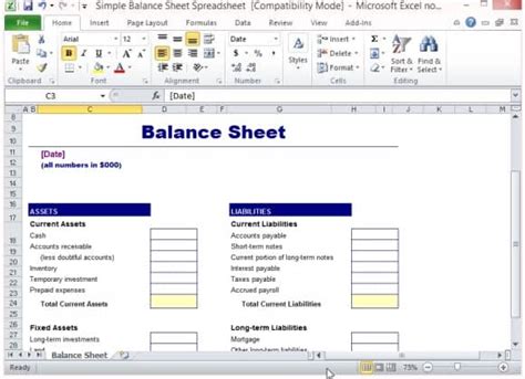 Balance Sheet Template 22 Word Templates Pro