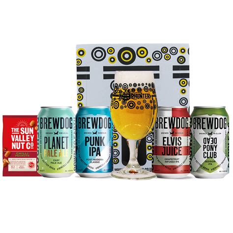 Brewdog Uk Craft Beer 4 Can T Set With Branded Glass