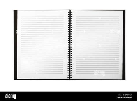 Open Blank Page Notebook On A White Background Stock Photo Alamy